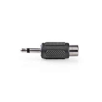 Nedis Mono Audio Adapter | 3.5 mm Hane | RCA Hona | Nickelplaterad | Rak | ABS | Svart | 10 st. | Plastpåse