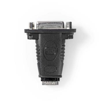 Nedis HDMI- Adapter | HDMI- Hona | DVI-D 24+1-Pin Hona | Nickelplaterad | Rak | ABS | Svart | 1 st. | Låda