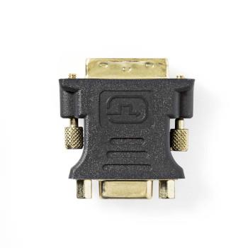 Nedis DVI adapter | DVI-I 24+5-Pin Hane | VGA hona 15p | Guldplaterad | Rak | PVC | Antracit | Window Box med Euro Lock