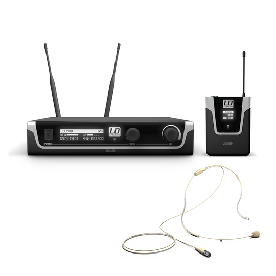 LD Systems U508 BPHH - Trådlös mikrofon med bodypack och hudfärgat headset