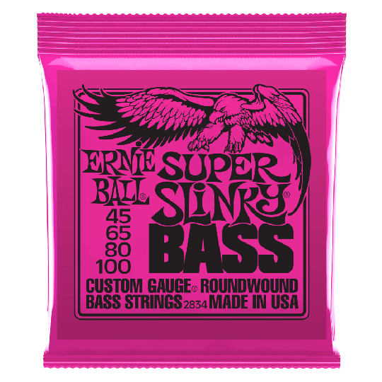 Ernie Ball Slinky Nickel Wound bassträngar, basgitarr Super Slinky 045-100