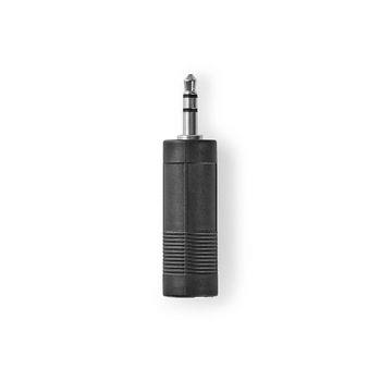 Nedis Stereo Audio Adapter | 3.5 mm Hane | 6.35 mm Hona | Nickelplaterad | Rak | ABS | Svart | 10 st. | Plastpåse