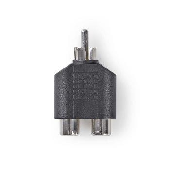 Nedis subwoofer Adapter | RCA Hane | 2x RCA Hona | Nickelplaterad | Rak | ABS | Svart | 10 st. | Plastpåse