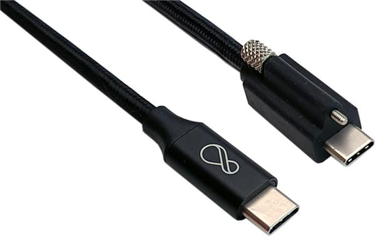 Ochno USB-C to USB-C Cable Gen2 cable, One end with screw lock Black 2.0m