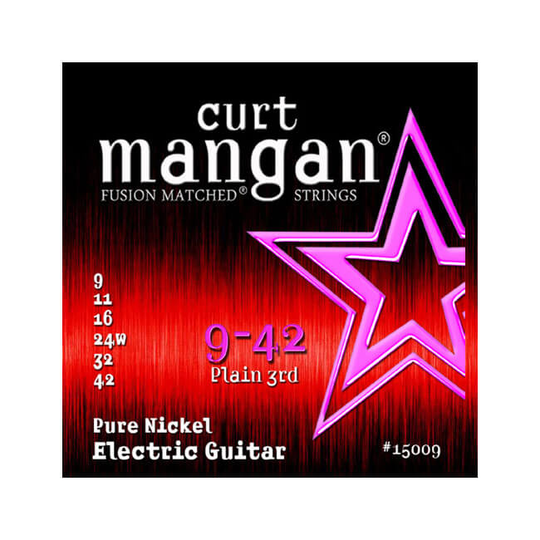 Curt Mangan 15009 Pure Nickel el-gitarrsträngar 009-042
