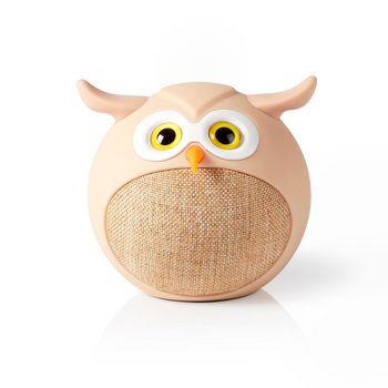 Nedis Bluetooth® Högtalare | Maximal batteritid: 3 hrs | Handhållen design | 9 W | Mono | Inbygd mikrofon | Synkroniseringsbar | Animaticks Olly Owl | Beige