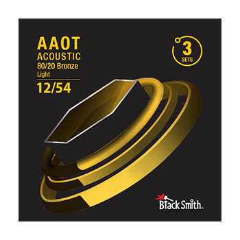 BlackSmith AABR-1254-3P western-gitarr-strängar, 012-054 (3 SET)