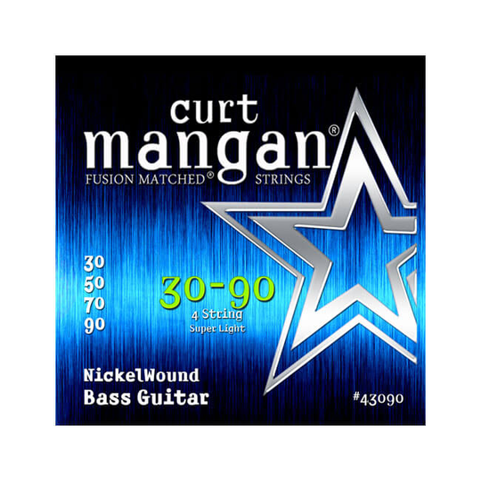 Curt Mangan 43090 Nickel Wound elbas-strängar 030-090
