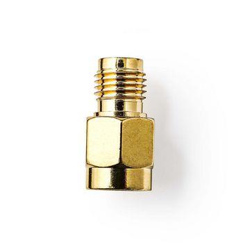 Nedis SMA Adapter | SMA Hona Reverse Polarity | SMA Hane | Guldplaterad | 50 Ohm | Rak | Koppar | Guld | 2 st. | Kuvert