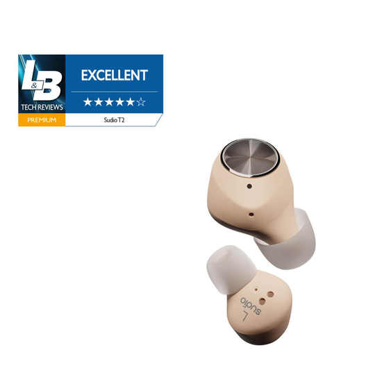 SUDIO Headphone T2 Sand ANC True Wireless In-Ear Mic