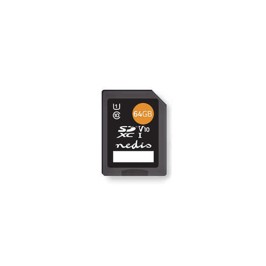 Nedis Minneskort | SDXC | 64 GB | Skrivhastighet: 80 MB/s | Läshastighet: 45 MB/s | UHS-I
