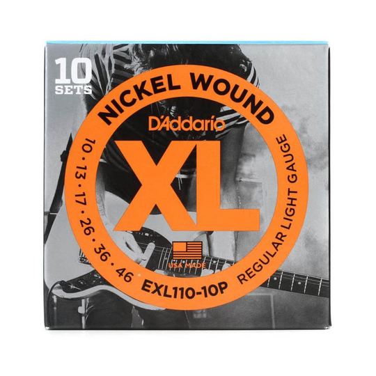D'Addario EXL110-10P el-gitarr-strängar, 010-046 (10 set)