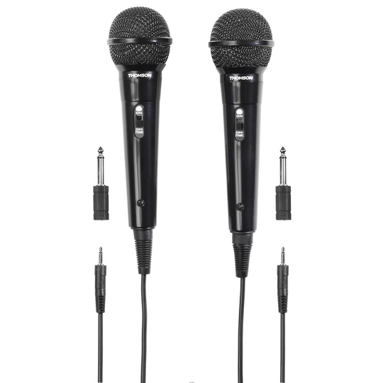 THOMSON Mikrofon M135D Dynamisk Svart 2-pack
