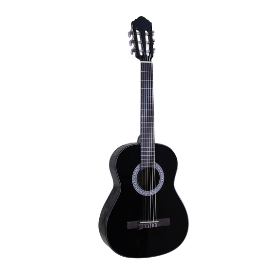 Santana B7 BK LEFT v2 barn gitarr-klassisk vänsterhänt black