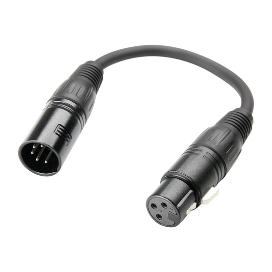 Adapterkabel DMX XLR hane 5-polig till XLR hona 3-polig