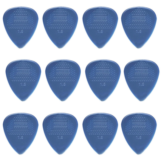 Dunlop Nylon Max Grip Standard 1,5 mm plektrum (12 st.)