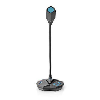Nedis Gaming-Mikrofon | Används för: Dator / Skrivbord | USB | Anslutningsutgång: 1x 3,5 mm ljudutgång | På / av-knapp | Hörlursuttag