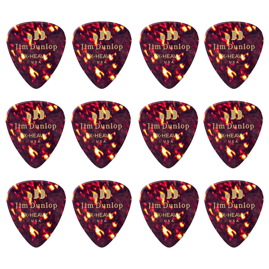 Dunlop Shell Classics Extra Heavy plektrum (12 st.)