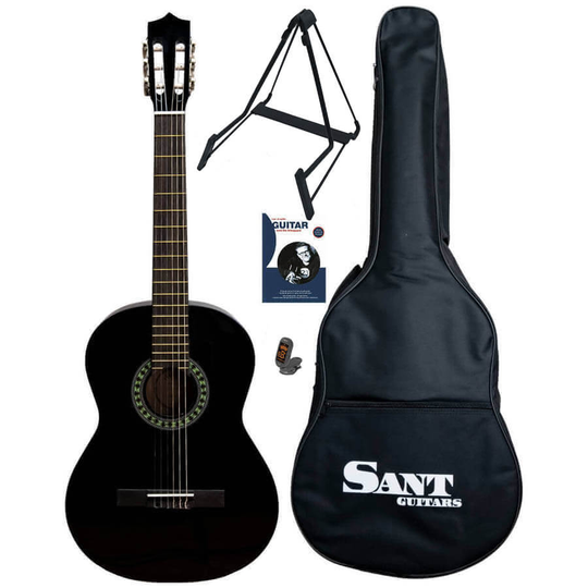 Sant CL-50L-BK spansk vänsterhands-gitarr svart, paketlösning