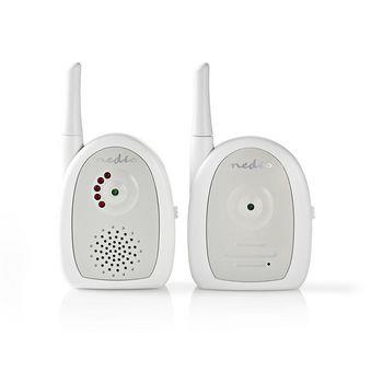 Nedis Ljud Baby Monitor | FHSS (Frequency-Hopping Spread Spectrum) | Räckvidd: 300 m | Batteridriven / Strömadapter | Grå / Vit