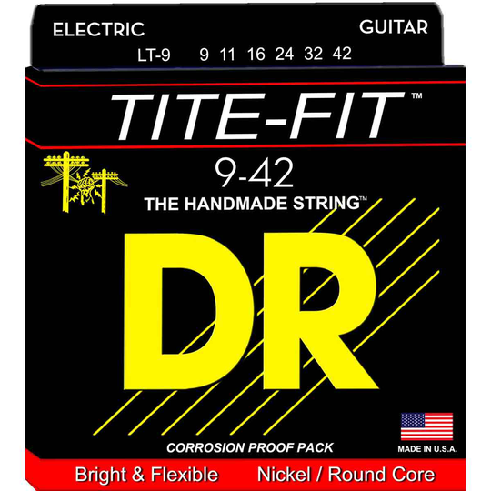 DR Strings LT-9 Tite-fit el-gitarrsträngar, 009-042
