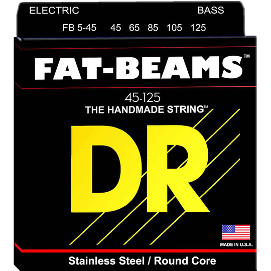 DR Strings FB5-45 Fat-Beam 5-strängad bassträngar, 045-125