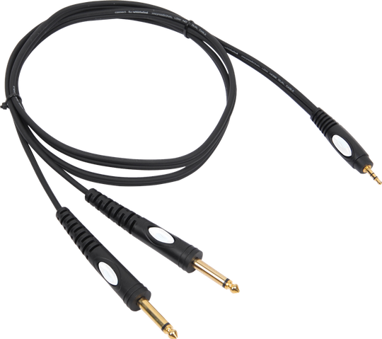 Adapterkabel 3,5 mm Jack Stereo till 2 x 6,3 mm Jack mono 3 meter