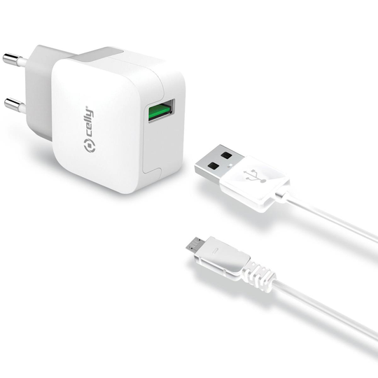 Celly: USB-laddare MicroUSB 2,4A