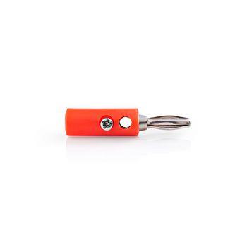Nedis Banana Connector | Rak | Hane | Nickelplaterad | Skruva | Kabel input diameter: 4.5 mm | PVC | Röd | 25 st. | Plastpåse