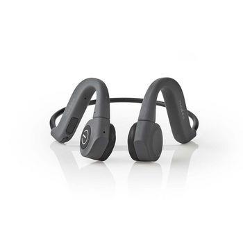 Nedis Bone Conduction hörlurar | Bluetooth® | Maximal batteritid: 6.5 hrs | Inbygd mikrofon | Inbyggt Minne: 8 GB | Volymkontroll | IPX5 | Grå