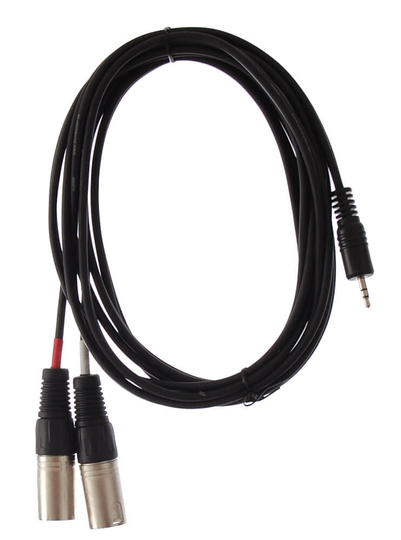 HiEnd 2 x XLR(hane)-till-minijack (stereo)-kabel 3 meter 3 meter