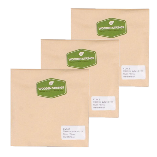 Wooden strings CLA2 spansk gitarr-strängar, 3 Pack