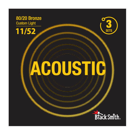 BlackSmith BR-1152-3P western-gitarr-strängar, 011-052 (3 SET)