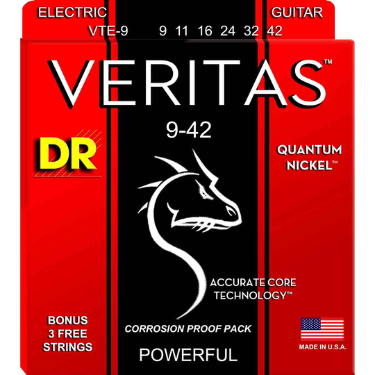 DR Strings VTE-9 Veritas el-gitarrsträngar, 009-042