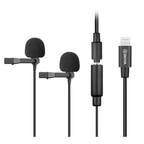 BOYA Mikrofon Lavalier x2 BY-M2D Lightning 6m