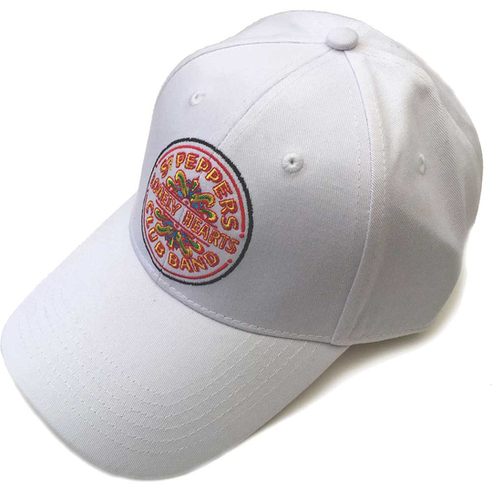 The Beatles: Unisex Baseball Cap/Sgt Pepper Drum (White)