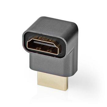 Nedis HDMI- Adapter | HDMI- Hane / HDMI- Kontakt | HDMI- Hona / HDMI- Utgång | Guldplaterad | Vinklat 270° | Aluminium | Grått Med Metall | 1 st. | Kartong med täckt fönster
