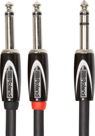 Roland Adapter cable 6,3 mm Jack Stereo for 2 x 6.3 mm Jack mono - 3 meter