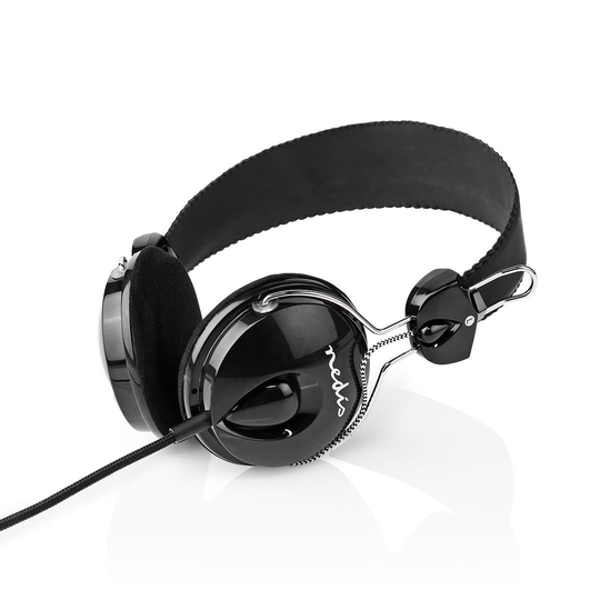 Nedis On-Ear Trådbundna Hörlurar | 3.5 mm | Kabellängd: 1.10 m | Svart