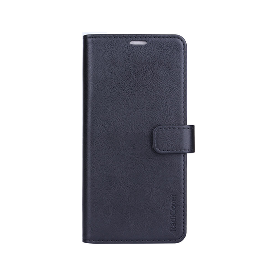 RADICOVER Strålningsskydd Mobilfodral PU Samsung A72 Flipcover Svart