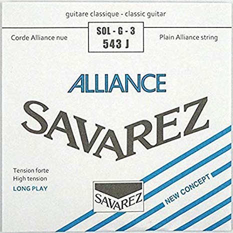 Savarez 543J Alliance G3 lös spansk gitarr-sträng, blå