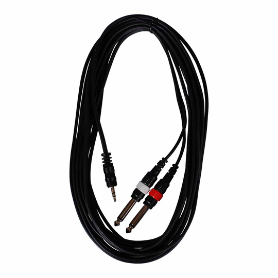 HiEnd 2 x jack(mono)-till-minijack(stereo)-kabel 6 meter
