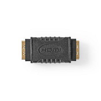 Nedis HDMI- Adapter | HDMI- Hona | HDMI- Hona | Guldplaterad | Rak | ABS | Svart | 1 st. | Låda
