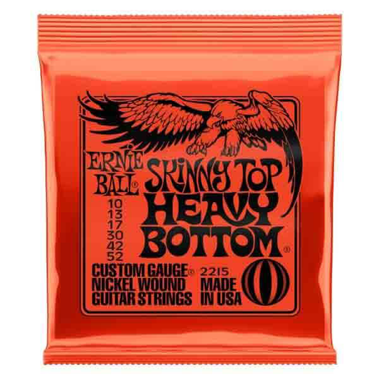 Ernie Ball 2215 Skinny-top-heavy-bottom el-gitarr-strängar, 010-052