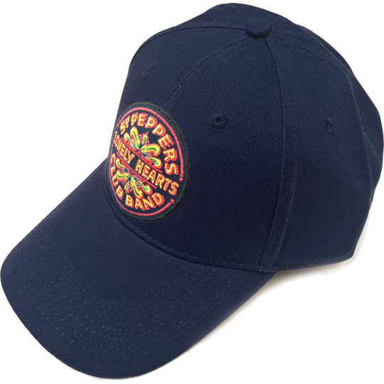The Beatles: Unisex Baseball Cap/Sgt Pepper Drum (Navy Blue)