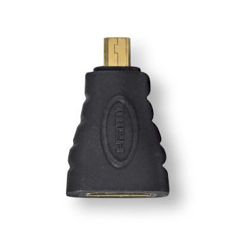 Nedis HDMI- Adapter | HDMI- Micro kontakt | HDMI- Hona | Guldplaterad | Rak | ABS | Antracit | 1 st. | Kartong med fönster