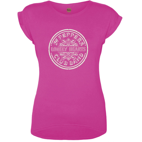 The Beatles: Ladies T-Shirt/Sgt Pepper Drum (Caviar Beads) (Large)