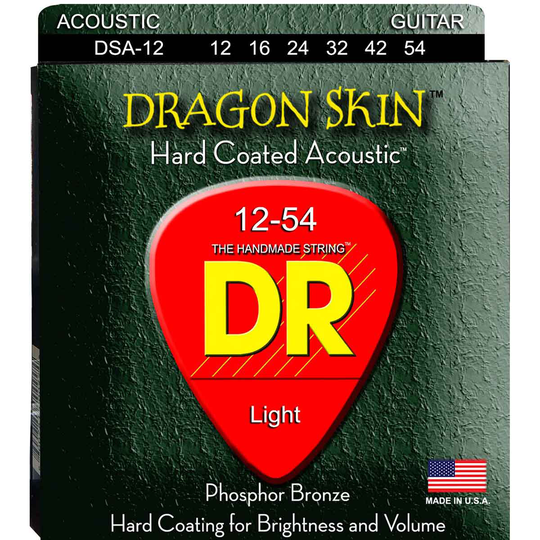 DR Strings DSA-12 Dragon skin western-gitarrsträngar, 012-054