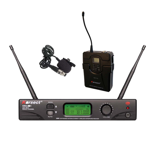 Karsect KRU-481 KLT7U-LT4C trådlöst kläm-mikrofon-set
