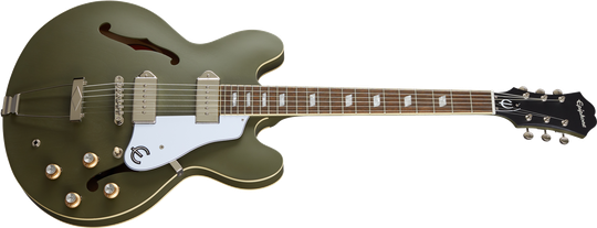 Epiphone Casino Worn Electric Guitar (Worn Olive Drab)